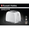 Russell Hobbs Grille-pain &agrave; 2 tranches Honeycomb Blanc