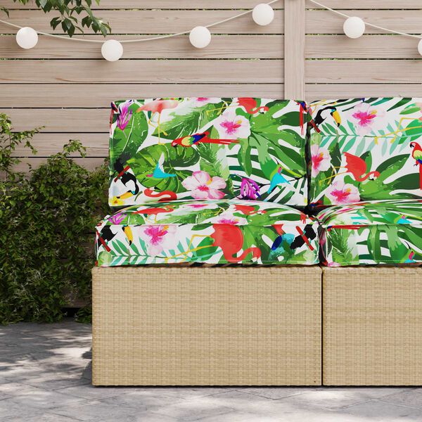 vidaXL Set de coussins de palette 2 pcs Jungle tropicale Tissu Oxford