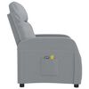 vidaXL Fauteuil de massage inclinable Gris clair Tissu