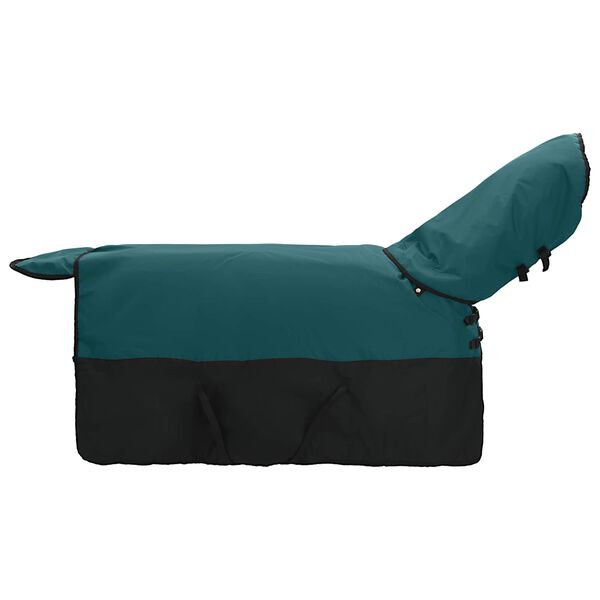 vidaXL Couverture &Eacute;quine Vert fonc&eacute; et noir 75 cm Polyester