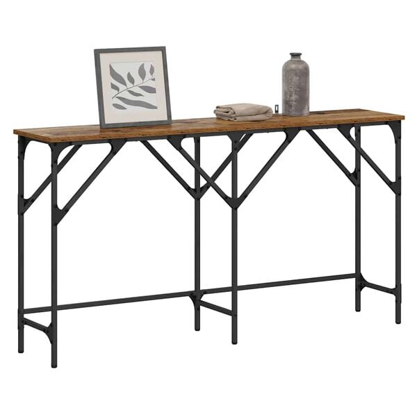 vidaXL Table console Bois Ancien 140 x 29 x 75 cm Bois d'ing&eacute;nierie