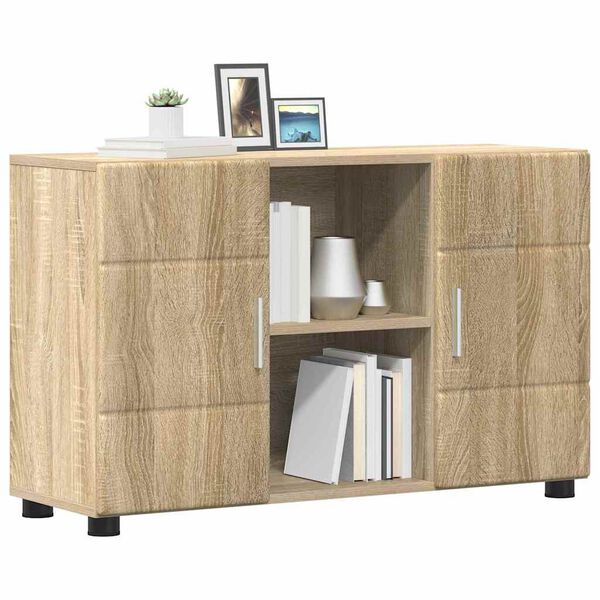 vidaXL Buffet avec &eacute;tag&egrave;re FLORIN Ch&ecirc;ne Sonoma 88,5 x 30,5 x 55,5 cm