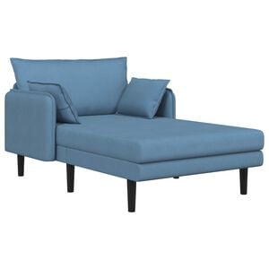 vidaXL Grande m&eacute;ridienne Bleu Tissu en velours c&ocirc;tel&eacute;