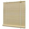 vidaXL Store &agrave; rouleau bambou naturel 140x160 cm