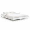 vidaXL Cadre de lit sans matelas blanc brillant 135x190 cm