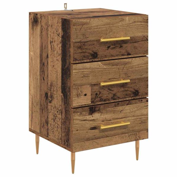 vidaXL Cabinet de chevet Bois ancien 40 x 40 x 66 cm Bois d'ing&eacute;nierie