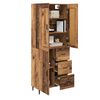 vidaXL Haut Armoire avec tiroir 2 pcs Bois ancien Bois d'ing&eacute;nierie