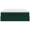 vidaXL Cadre de lit ottoman avec matelas vert fonc&eacute; 140x200 cm velours