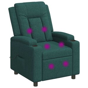 vidaXL Fauteuil de massage inclinable Vert fonc&eacute; 75 x 95 x 100 cm