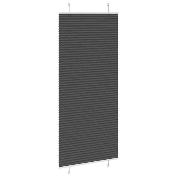 vidaXL Store pliss&eacute; noir 95x200 cm largeur du tissu 94,4 cm polyester