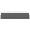 vidaXL Cadre de lit avec matelas avec matelas 2 pcs Gris Fonc&eacute; tissu
