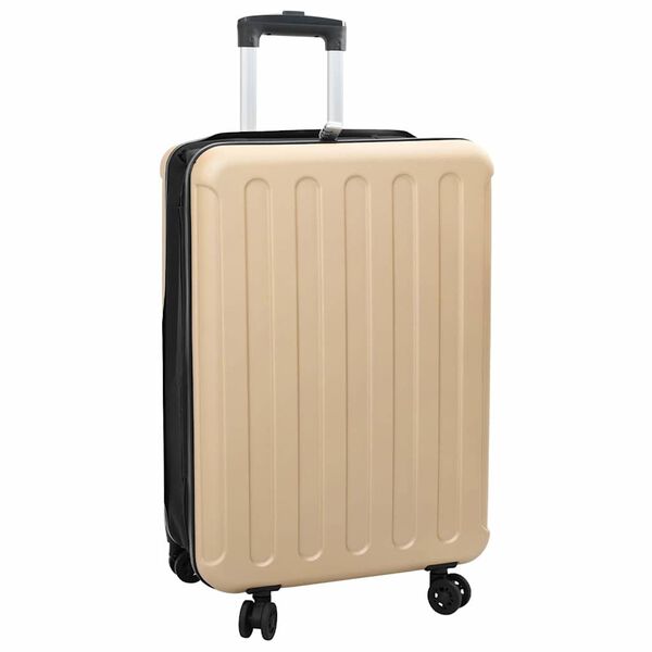 vidaXL Valise avec verrouillage Champagne 43 x 27 x 66 cm Plastic ABS