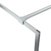 vidaXL Paroi de douche Argent&eacute; 115x195 cm Verre ESG transparent