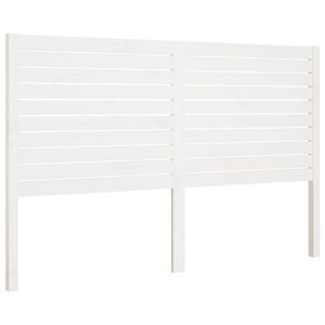 vidaXL T&ecirc;te de lit Blanc 166x4x100 cm Bois massif de pin