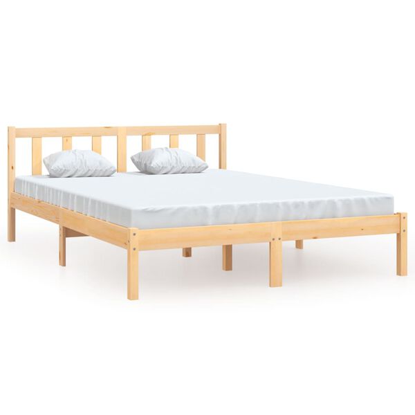 vidaXL Cadre de lit sans matelas bois massif 120x200 cm