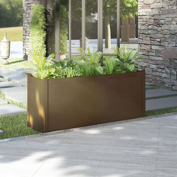 vidaXL Jardinière d'extérieur Marron miel 150x50x70 cm Pin massif