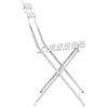 vidaXL Chaise de jardin pliante 2 pcs Blanc 42 x 46 x 82cm M&eacute;tal