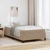 vidaXL Cadre de lit avec matelas Cappuccino 120 x 190 cm tissu