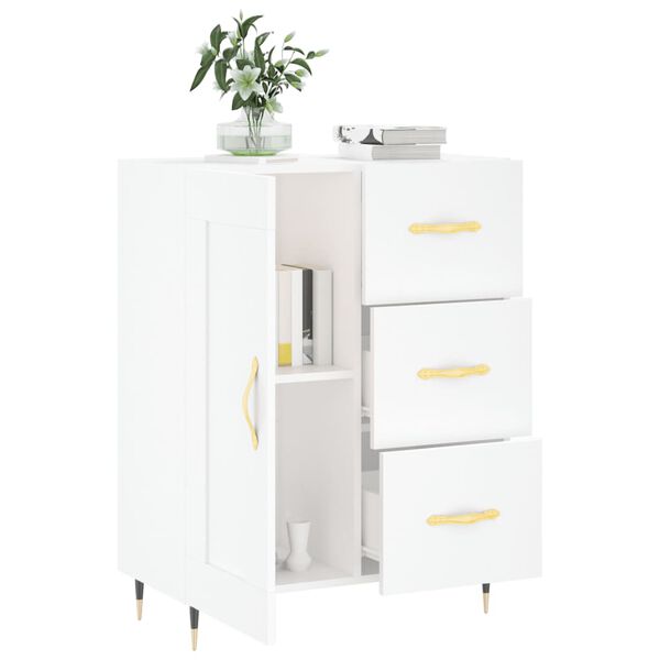 vidaXL Buffet blanc 69,5x34x90 cm bois d'ing&eacute;nierie