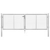 vidaXL Portail de jardin en acier galvanis&eacute; 306x75 cm argent