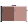 vidaXL Auvent latéral rétractable marron 120x600 cm