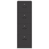 vidaXL Cabinet de Dossier avec tiroir 2 pcs Noir 44 x 50 x 139 cm