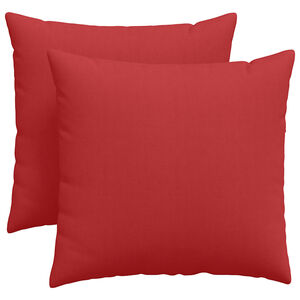 vidaXL Coussins de canap&eacute; 2 pcs Rouge 45 x 45 cm tissu
