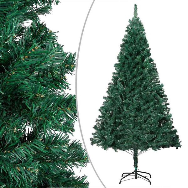vidaXL Arbre de No&euml;l artificiel pr&eacute;-&eacute;clair&eacute; et boules vert 180 cm PVC