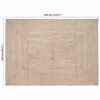 vidaXL Tapis de surface Naturel et Blanc 240 x 340 cm Jute