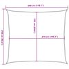 vidaXL Voile d'ombrage 160 g/m² Taupe 2,5x3 m PEHD