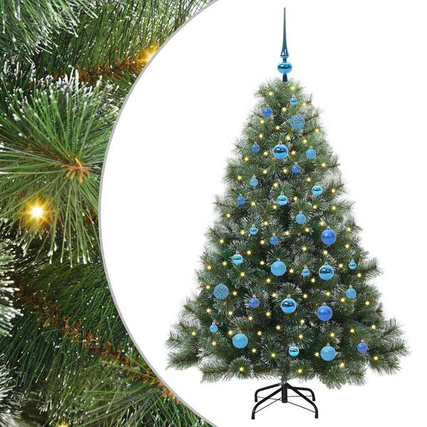 vidaXL Sapin de No&euml;l artificiel avec 150 LED Vert 150 cm PE et PVC
