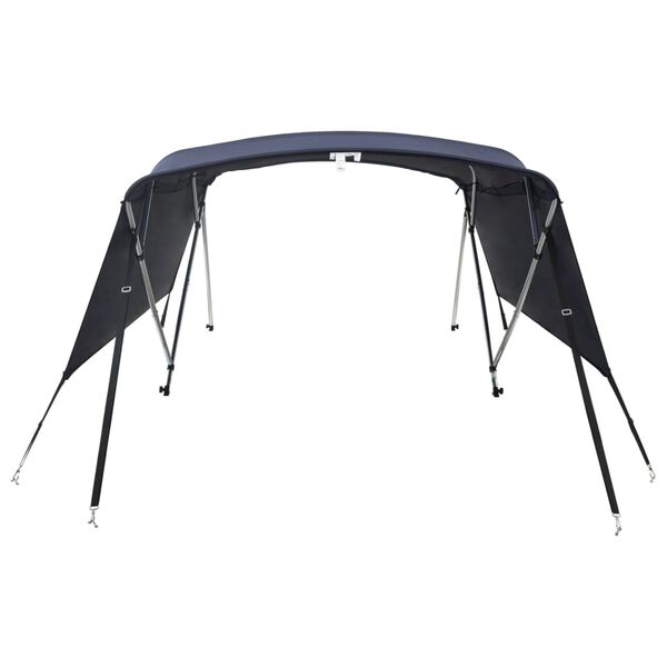 vidaXL Toit bimini &agrave; 4 arceaux parois lat&eacute;rales 243x(185-198)x137 cm