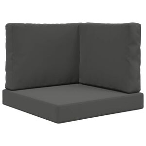 vidaXL Coussin de canap&eacute; d'ext&eacute;rieur 3 pcs Anthracite Polyester