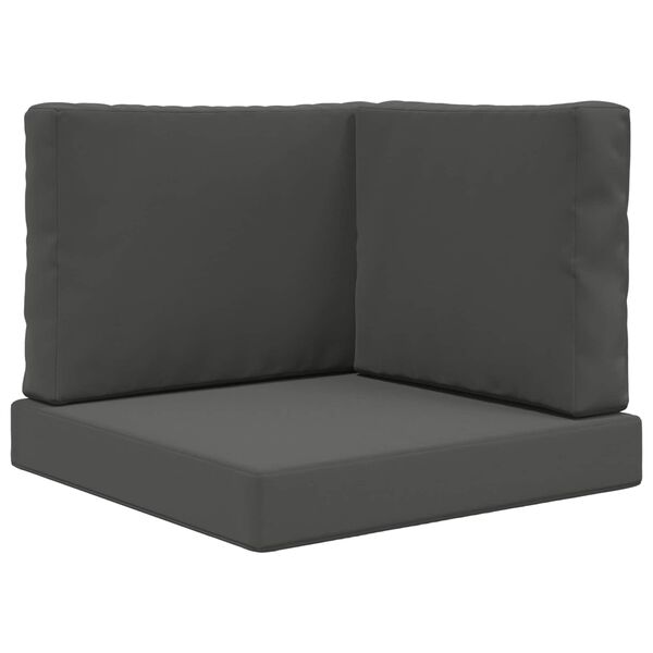vidaXL Coussin de canap&eacute; d'ext&eacute;rieur 3 pcs Anthracite Polyester