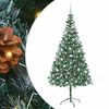 vidaXL Sapin de No&euml;l artificiel avec 300 LED Vert 210 cm PVC et Acier