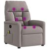 vidaXL Fauteuil de massage inclinable Taupe Tissu