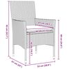 vidaXL Ensemble de salle &agrave; manger pour jardin 3 pcs Gris clair