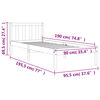 vidaXL Cadre de lit sans matelas cire marron 90x190 cm bois pin massif