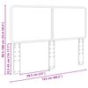 vidaXL T&ecirc;te de lit Gris Sonoma 150 cm Bois d'ing&eacute;nierie