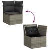 vidaXL Salon de jardin avec coussins 10 pcs gris r&eacute;sine tress&eacute;e