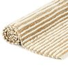 vidaXL Tapis Laine et chanvre 140 x 200 cm Naturel/Blanc