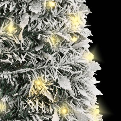 vidaXL Sapin de Noël artificiel escamotable neige floquée 50 LED 120cm