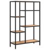 vidaXL &Eacute;tag&egrave;re &agrave; livres 80x30x120 cm Acier et bois d'ing&eacute;nierie
