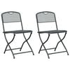 vidaXL Chaises de jardin 2 pcs Anthracite 52,5 x 46 x 82 cm Fer
