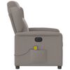 vidaXL Fauteuil de massage inclinable électrique Taupe Tissu