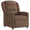 vidaXL Fauteuil inclinable &eacute;lectrique Marron Tissu