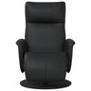 vidaXL Fauteuil inclinable avec repose-pieds noir similicuir
