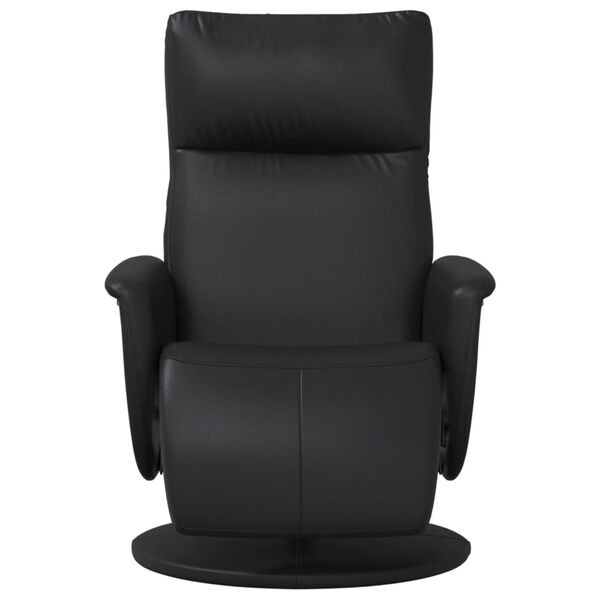 vidaXL Fauteuil inclinable avec repose-pieds noir similicuir