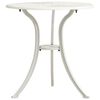 vidaXL Table de jardin Blanc 62x62x65 cm Aluminium coul&eacute;
