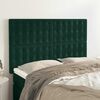 vidaXL T&ecirc;te de lit Vert fonc&eacute; 144 x 5 x 118/128 cm Velours